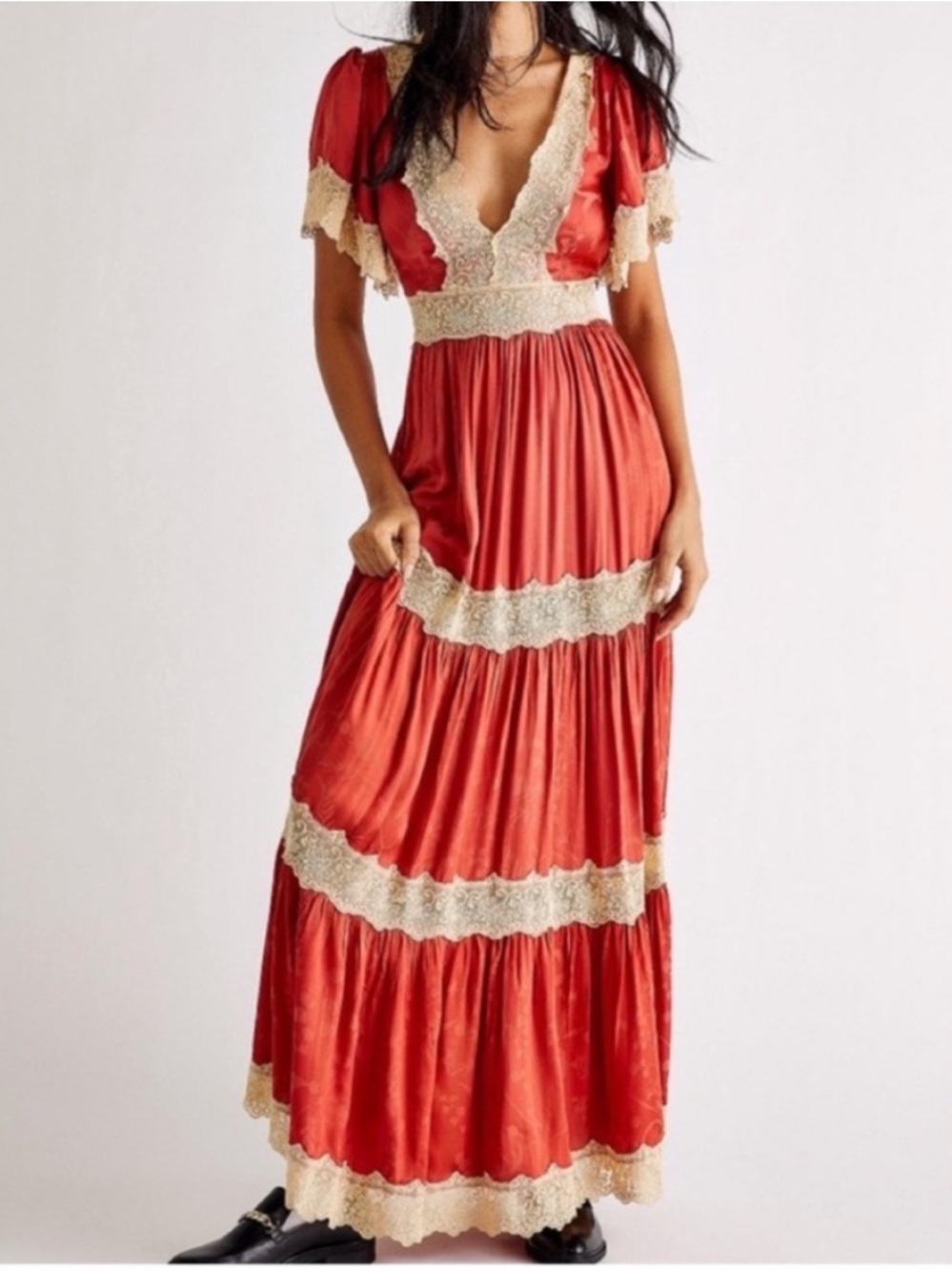 Spell & the Gypsy Collective Ocean Maxi Dress Rust Copper color Size Medium